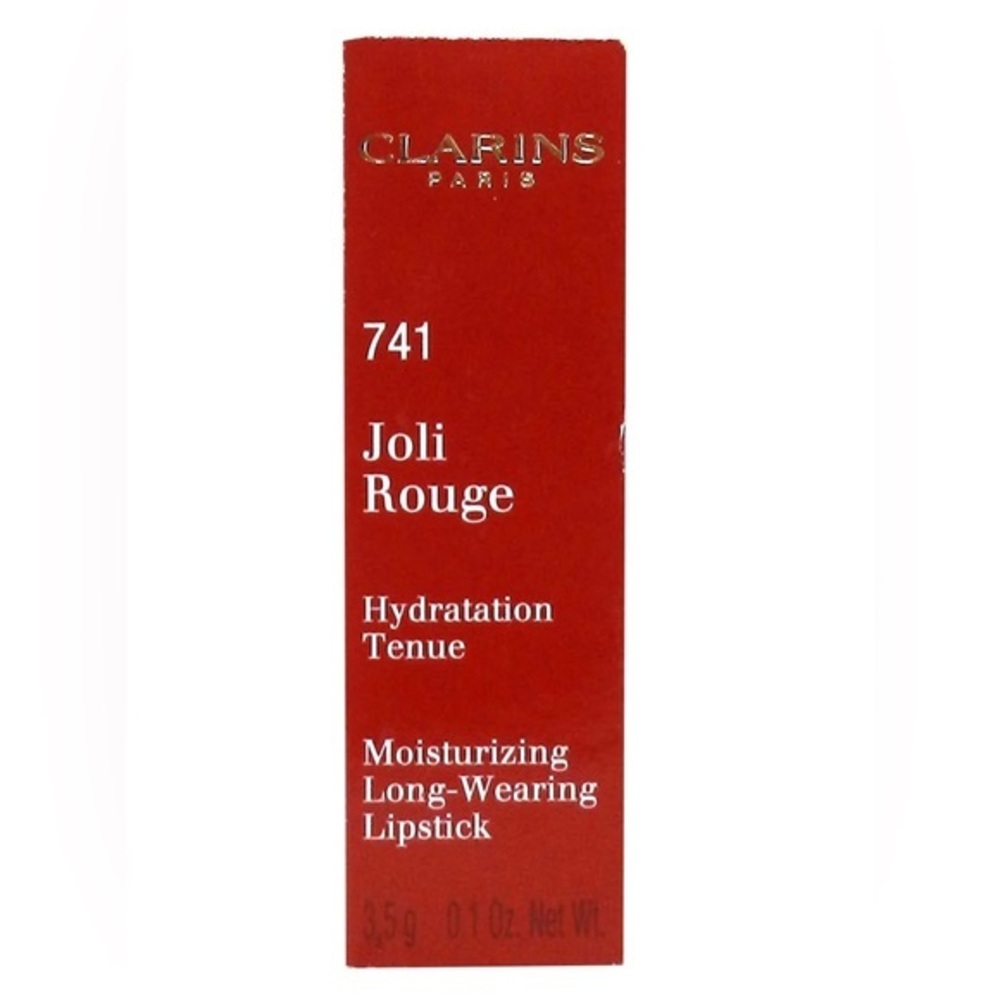 Clarins Joli Rouge 741 ✨ Hydrating Luxury Lipstick | Classic Red ❤️